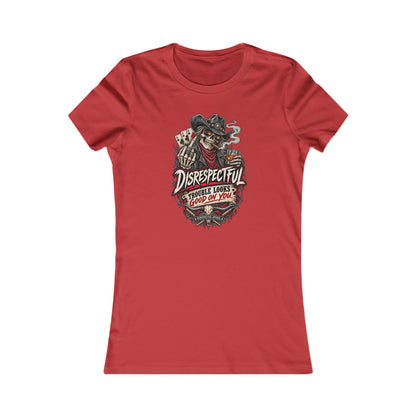 Disrespectful Skull Cowboy — Women's Favorite Graphic Tee