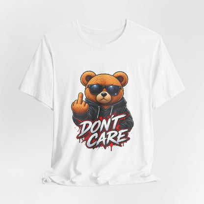 T-Shirt — 'Don't Care' Bear Graphic Tee