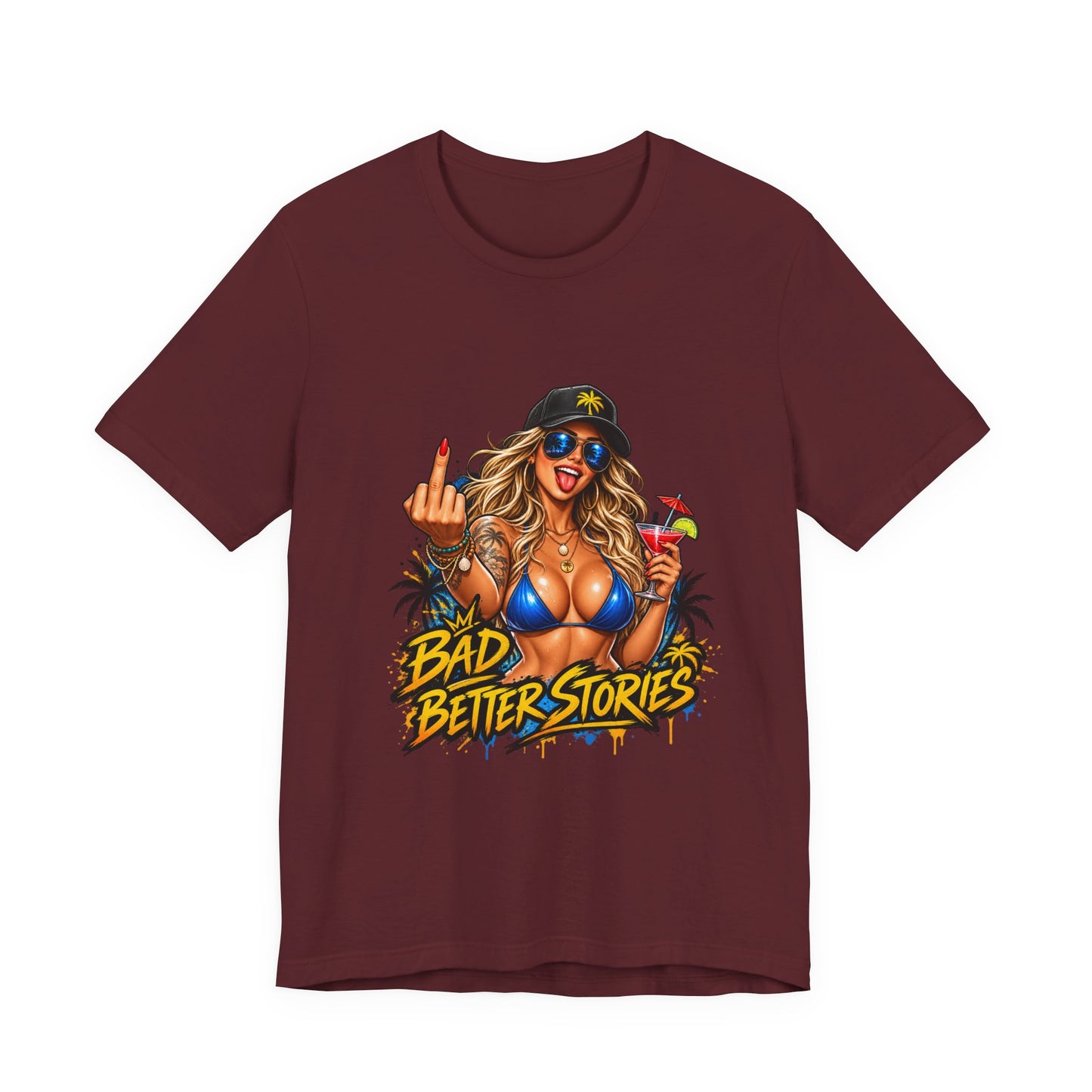 Bad Decisions, Better Stories — Beach Pinup Graphic Tee