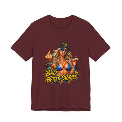 Bad Decisions, Better Stories — Beach Pinup Graphic Tee