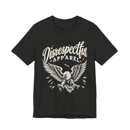 Disrespectful Apparel Eagle Graphic Tee — Vintage Script Logo T-Shirt