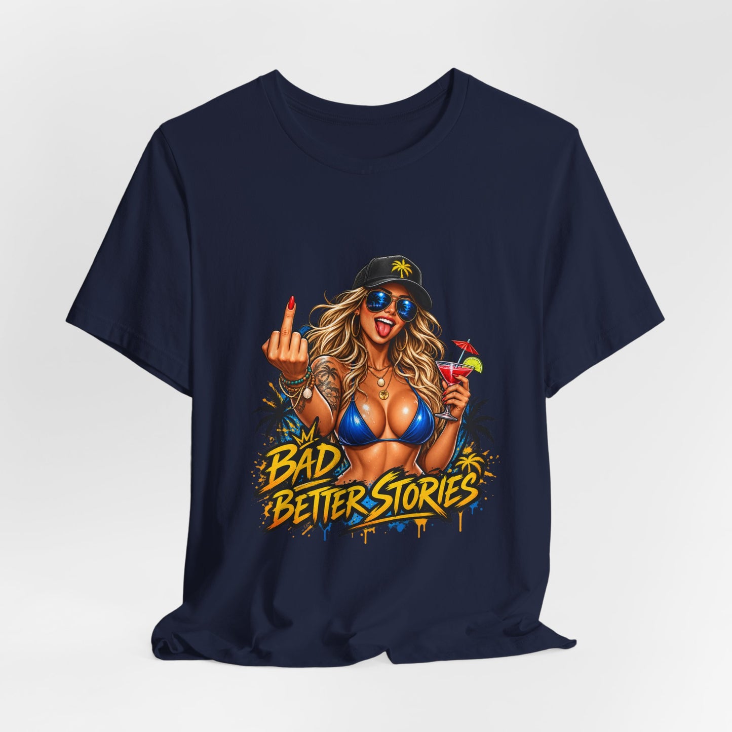 Bad Decisions, Better Stories — Beach Pinup Graphic Tee
