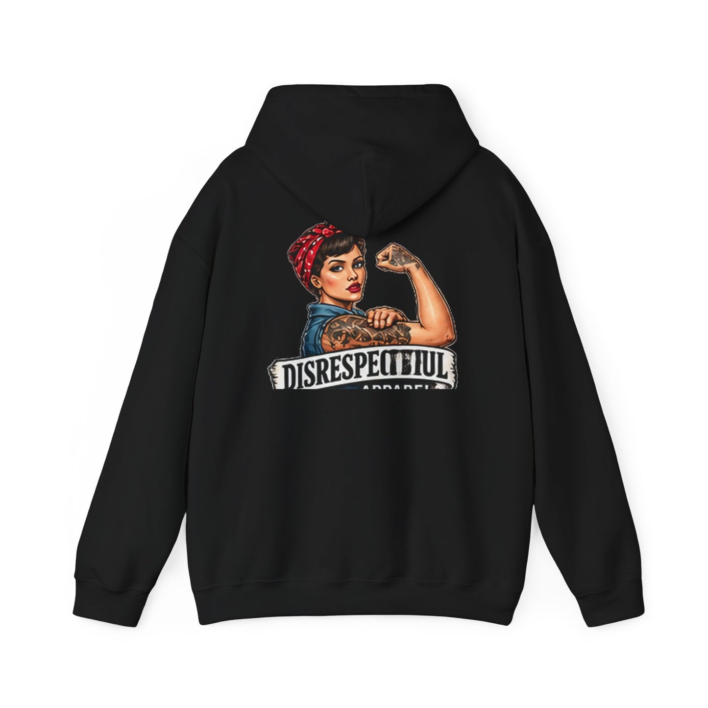 Rosie the Riveter — Disrespectful — Back-Print Graphic Hoodie