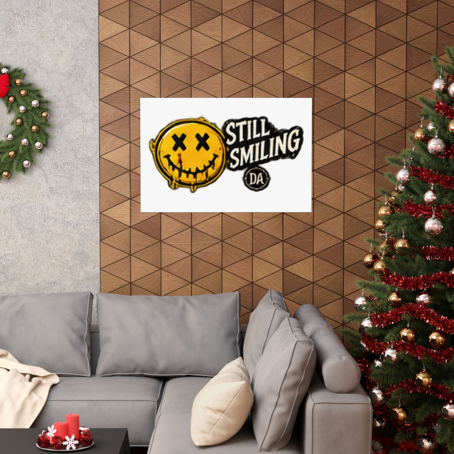 Still Smiling — Grunge Horizontal Matte Poster