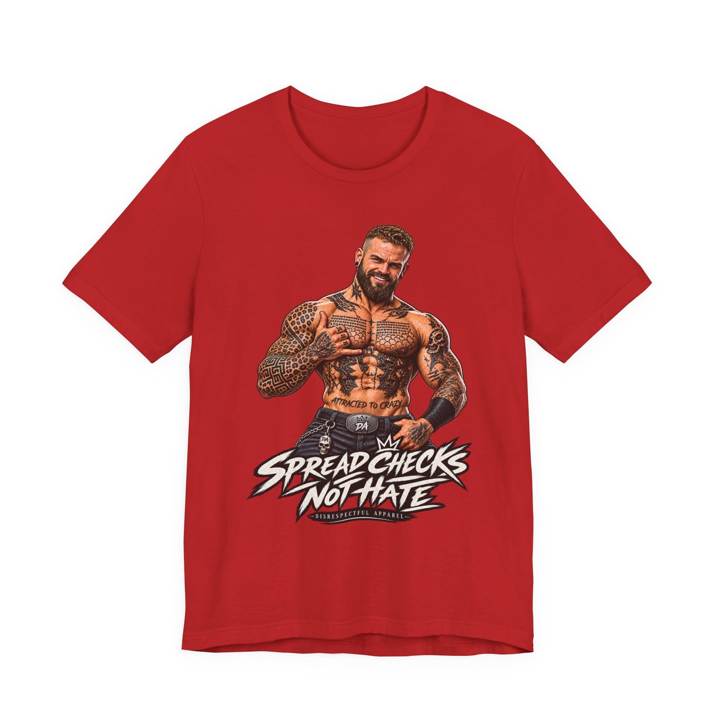 Spread Cheeks Not Hate — Tattooed Biker Graphic Tee