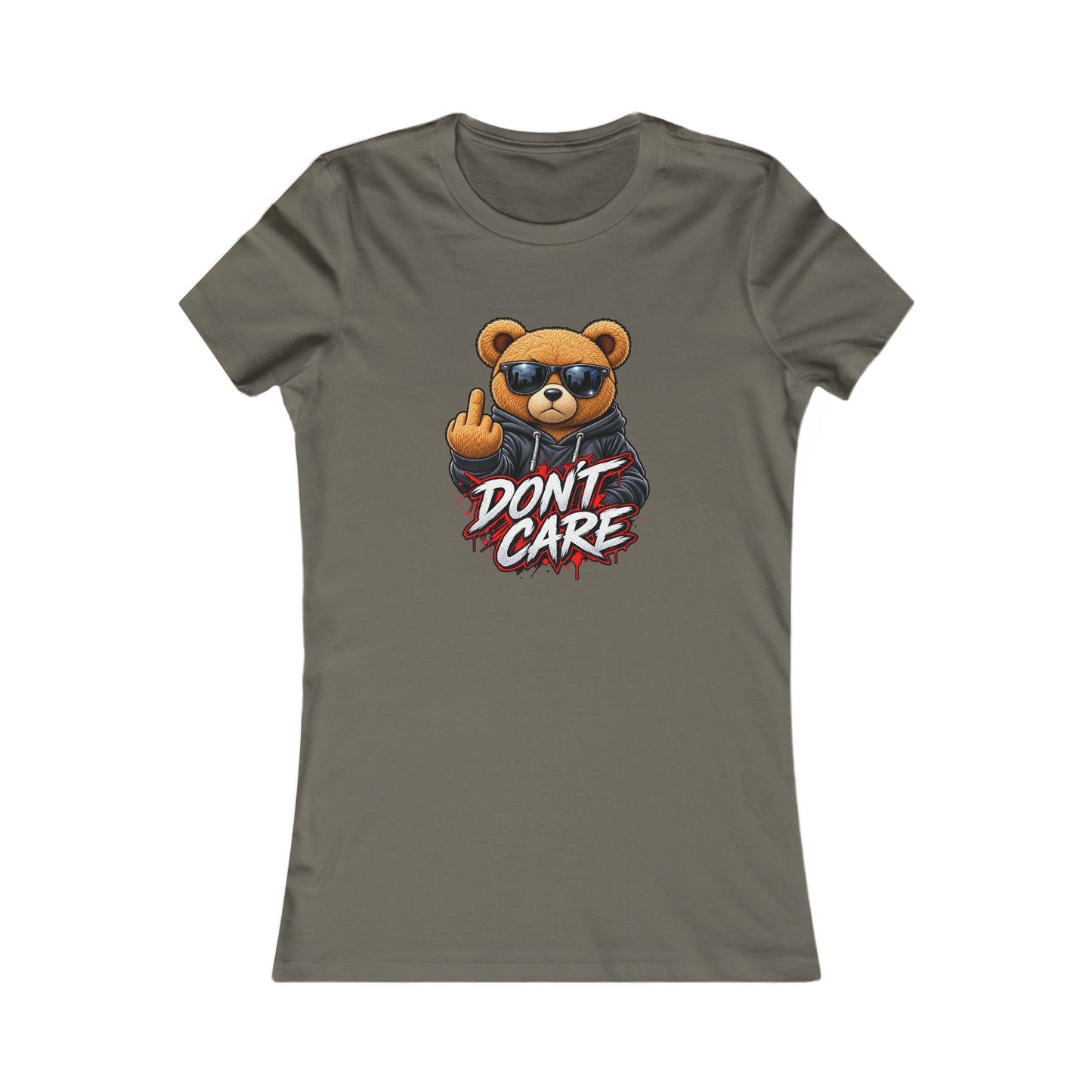 'Don't Care' Bear — Women's Favorite Graphic Tee