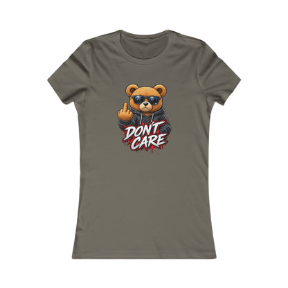 'Don't Care' Bear — Women's Favorite Graphic Tee