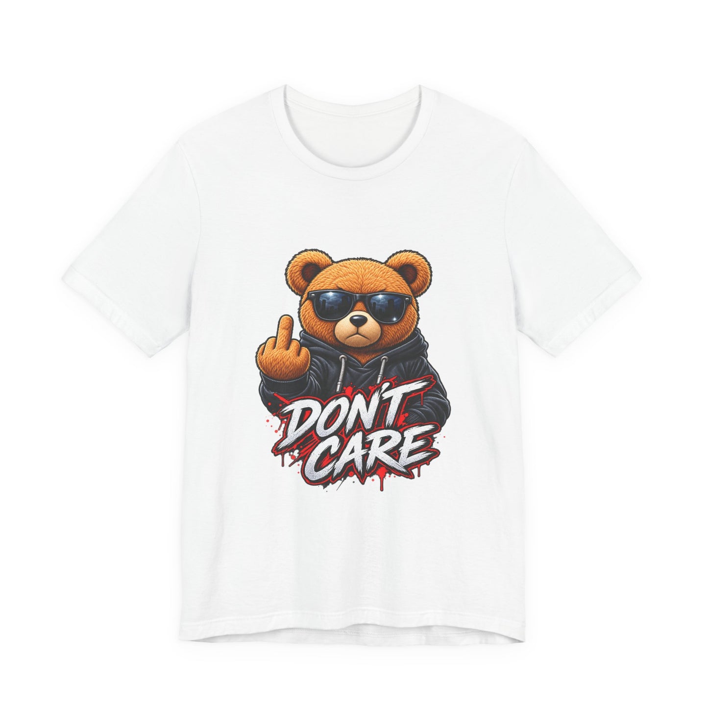 T-Shirt — 'Don't Care' Bear Graphic Tee