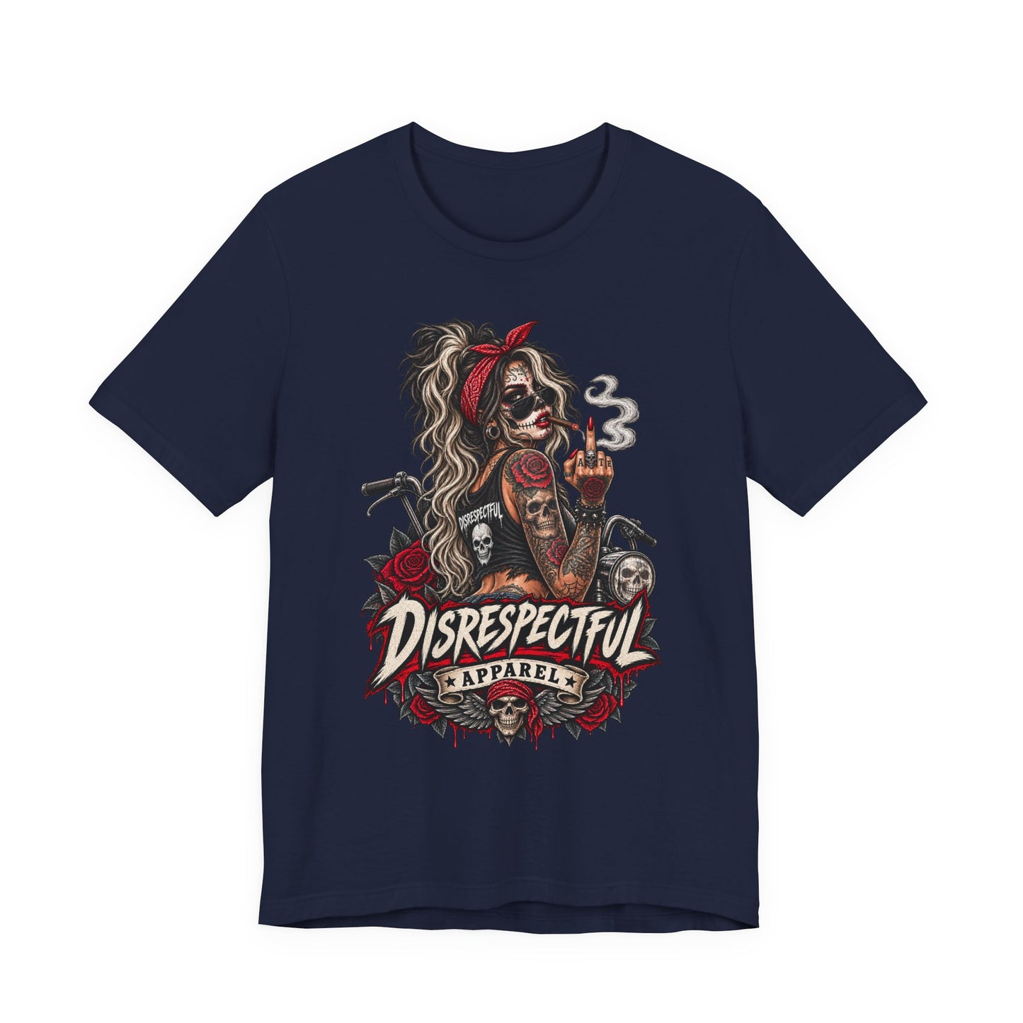Disrespectful Apparel Skull Pin-Up Tee