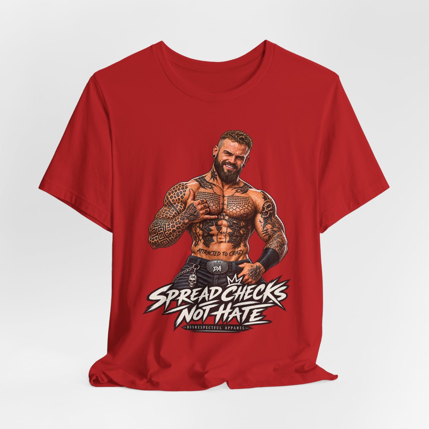 Spread Cheeks Not Hate — Tattooed Biker Graphic Tee