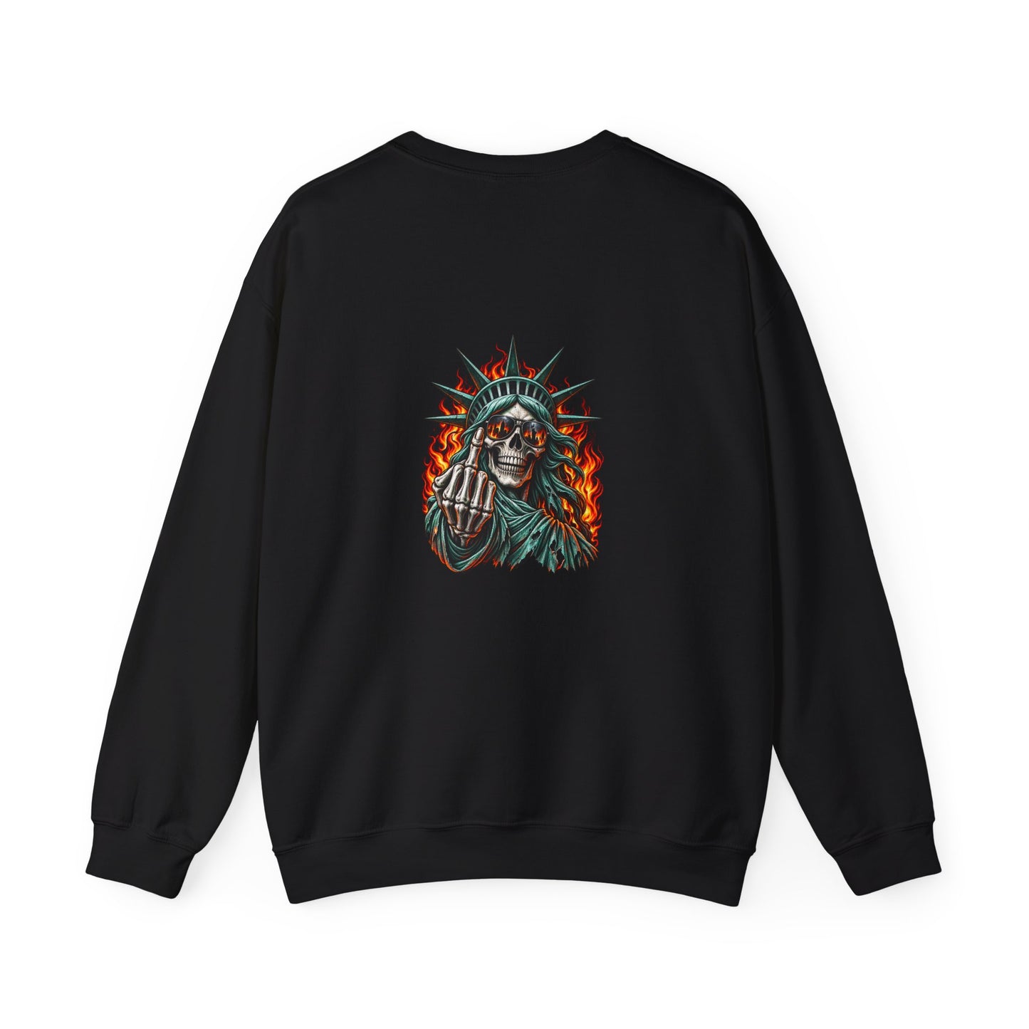 Skull Liberty — Back-Print Graphic Crewneck