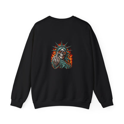 Skull Liberty — Back-Print Graphic Crewneck