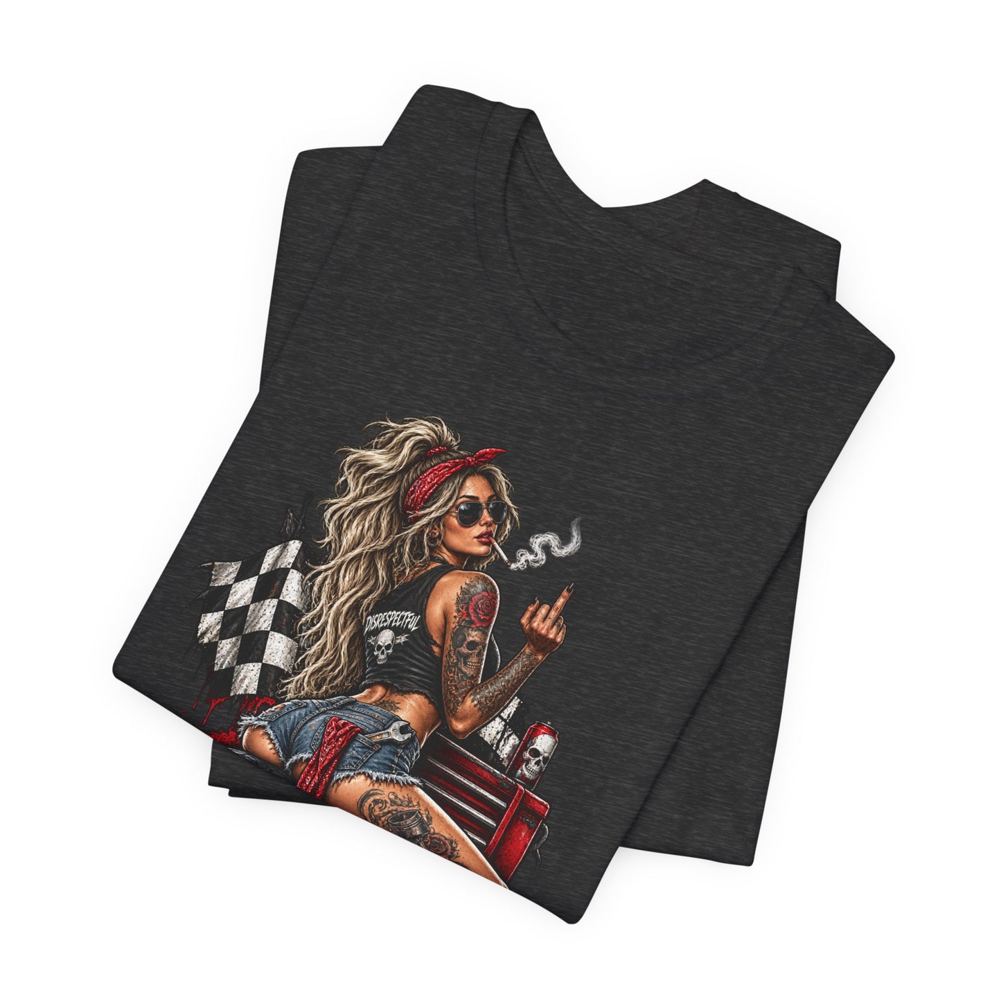 Disrespectful Apparel Biker Girl Graphic Tee