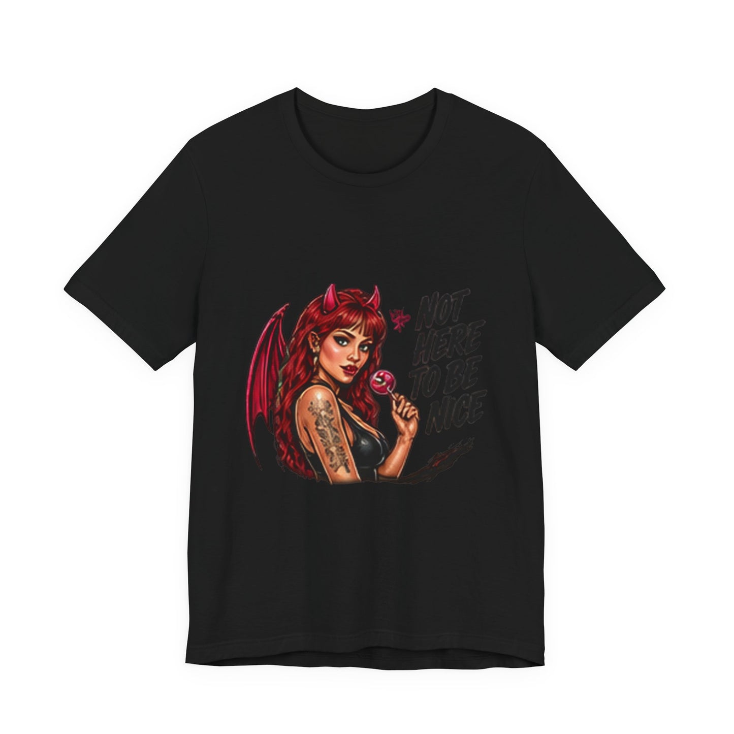 Not Here To Be Nice Devil Girl Tee
