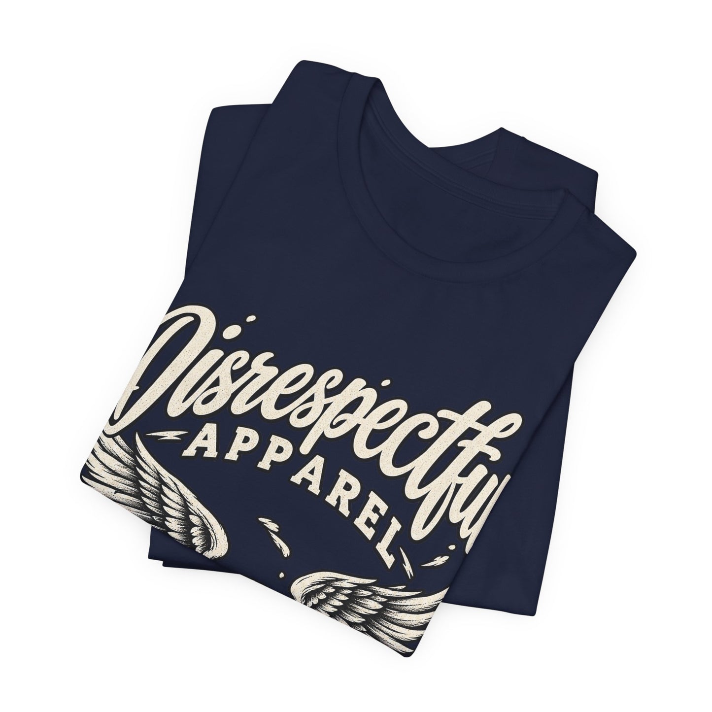 Disrespectful Apparel Eagle Graphic Tee — Vintage Script Logo T-Shirt