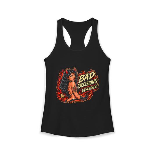 Bad Decisions Department — Women's Racerback Tank