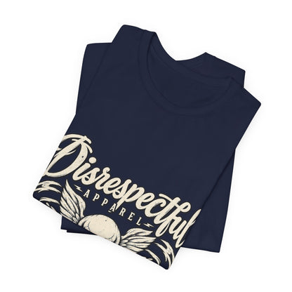 Disrespectful Apparel Skull Tee - Vintage Winged Skull Graphic Shirt