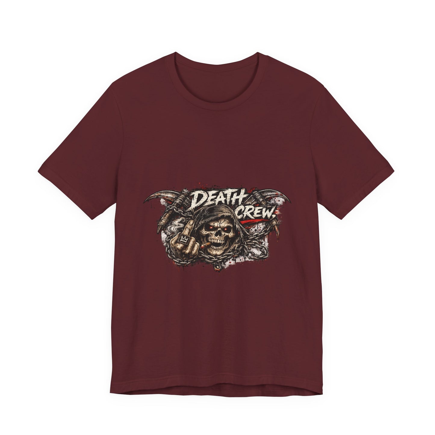 Death Crew Skull Graphic Tee — Vintage Biker Rock T-Shirt