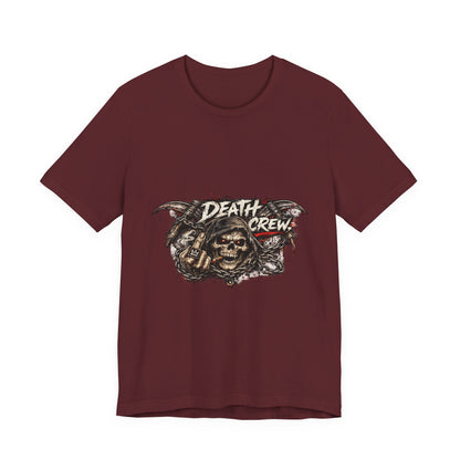 Death Crew Skull Graphic Tee — Vintage Biker Rock T-Shirt