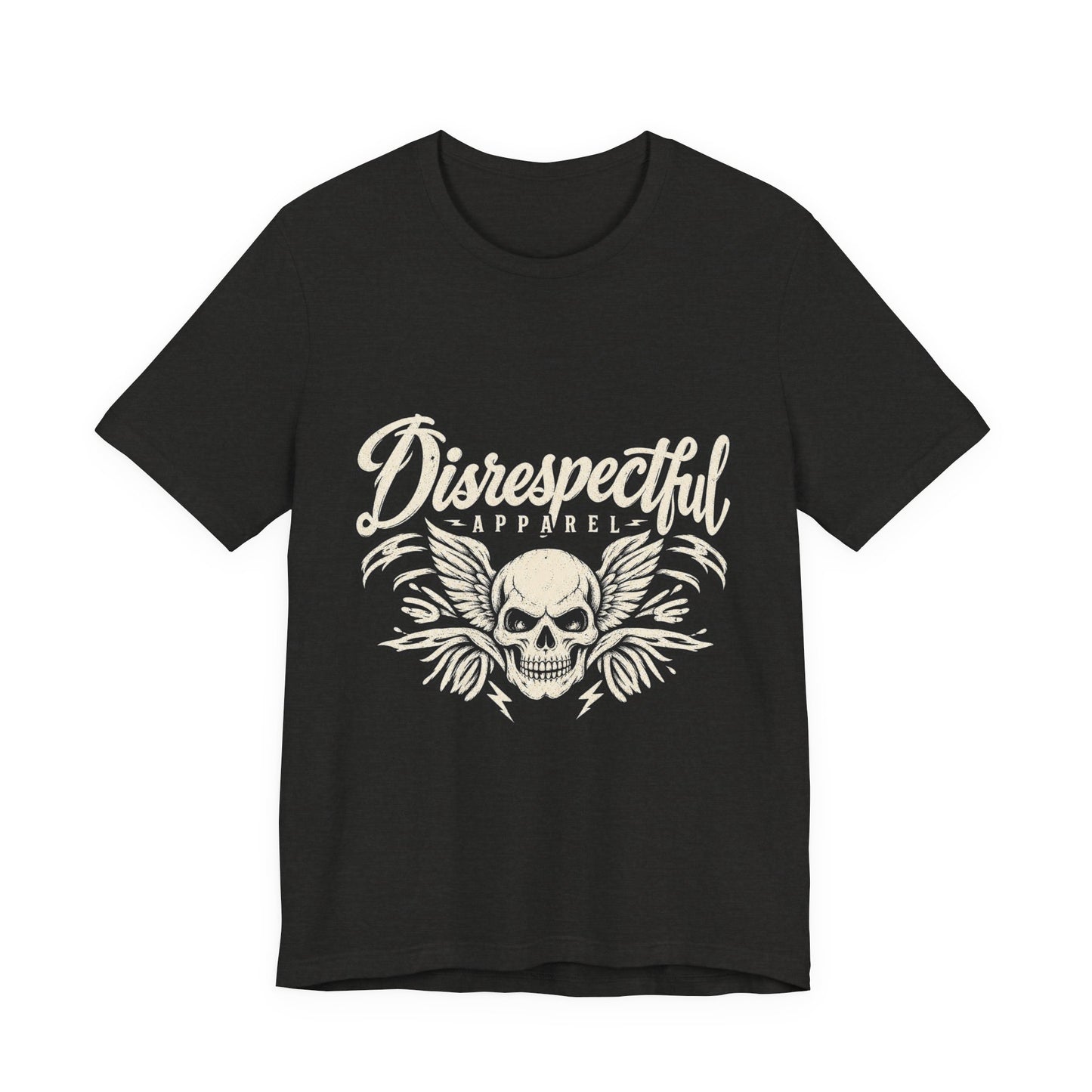 Disrespectful Apparel Skull Tee - Vintage Winged Skull Graphic Shirt