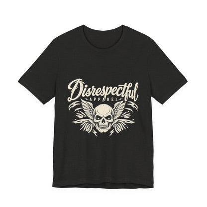 Disrespectful Apparel Skull Tee - Vintage Winged Skull Graphic Shirt
