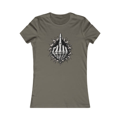 Skull Middle Finger — Women's Favorite Graphic Tee
