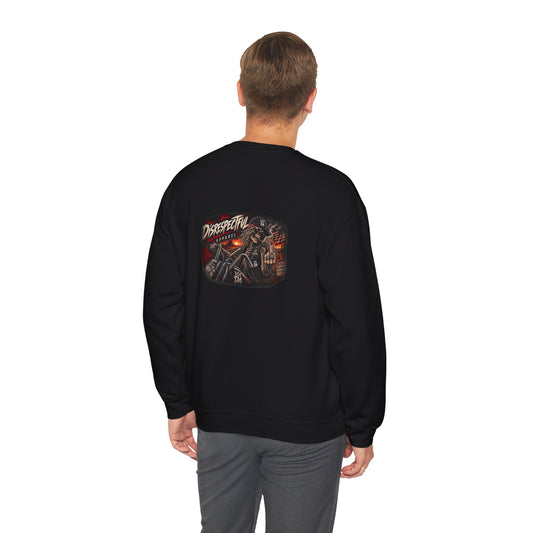 Vintage Biker Skull — Back-Print Graphic Crewneck