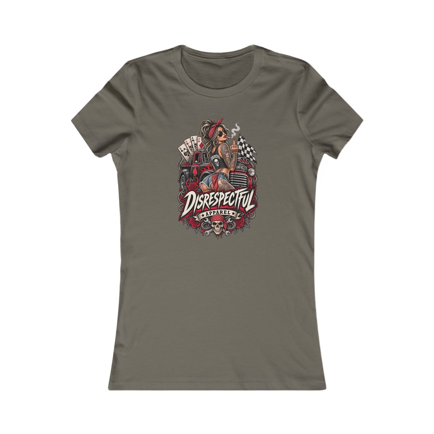 Disrespectful Apparel Pin-Up Racing — Women's Favorite Graphic Tee