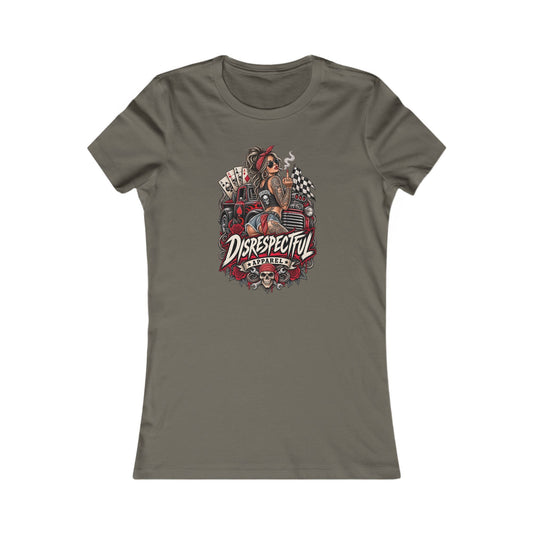 Disrespectful Apparel Pin-Up Racing — Women's Favorite Graphic Tee