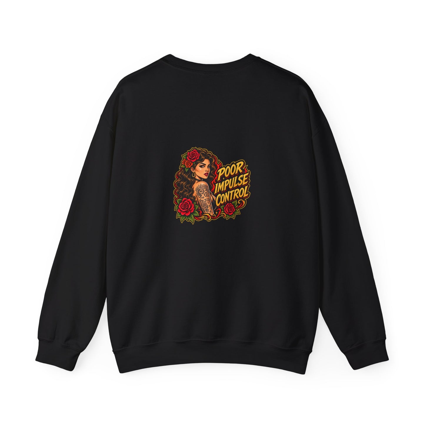 Poor Impulse Control — Back-Print Graphic Crewneck