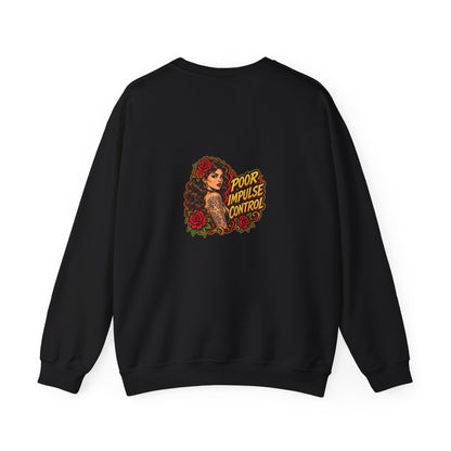 Poor Impulse Control — Back-Print Graphic Crewneck
