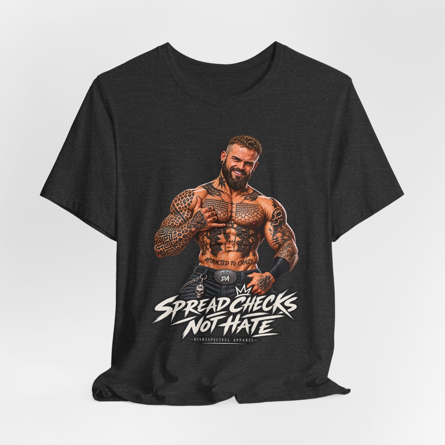Spread Cheeks Not Hate — Tattooed Biker Graphic Tee