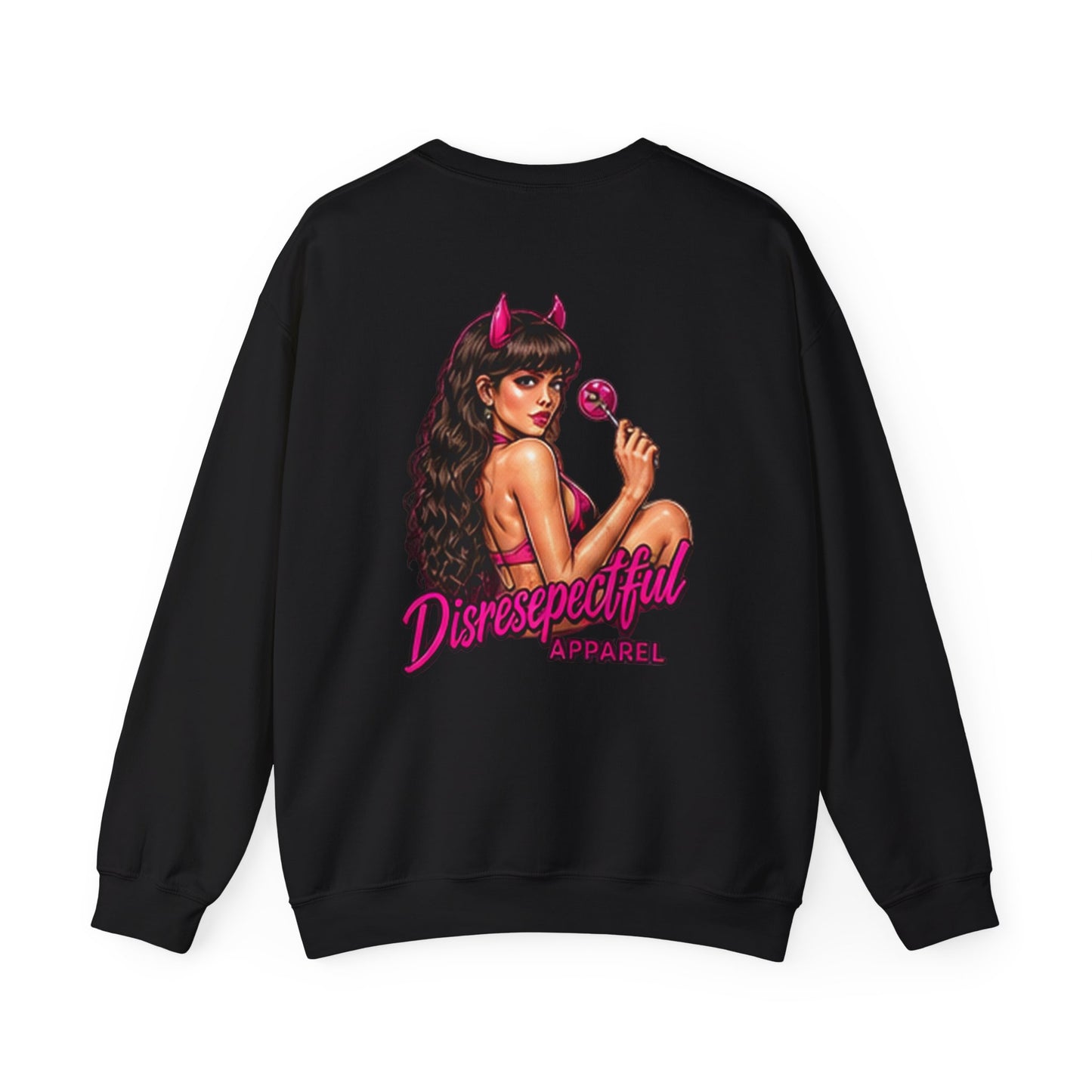 Devil Girl Lollipop — Back-Print Graphic Crewneck