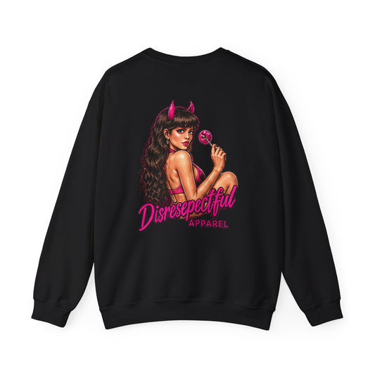 Devil Girl Lollipop — Back-Print Graphic Crewneck