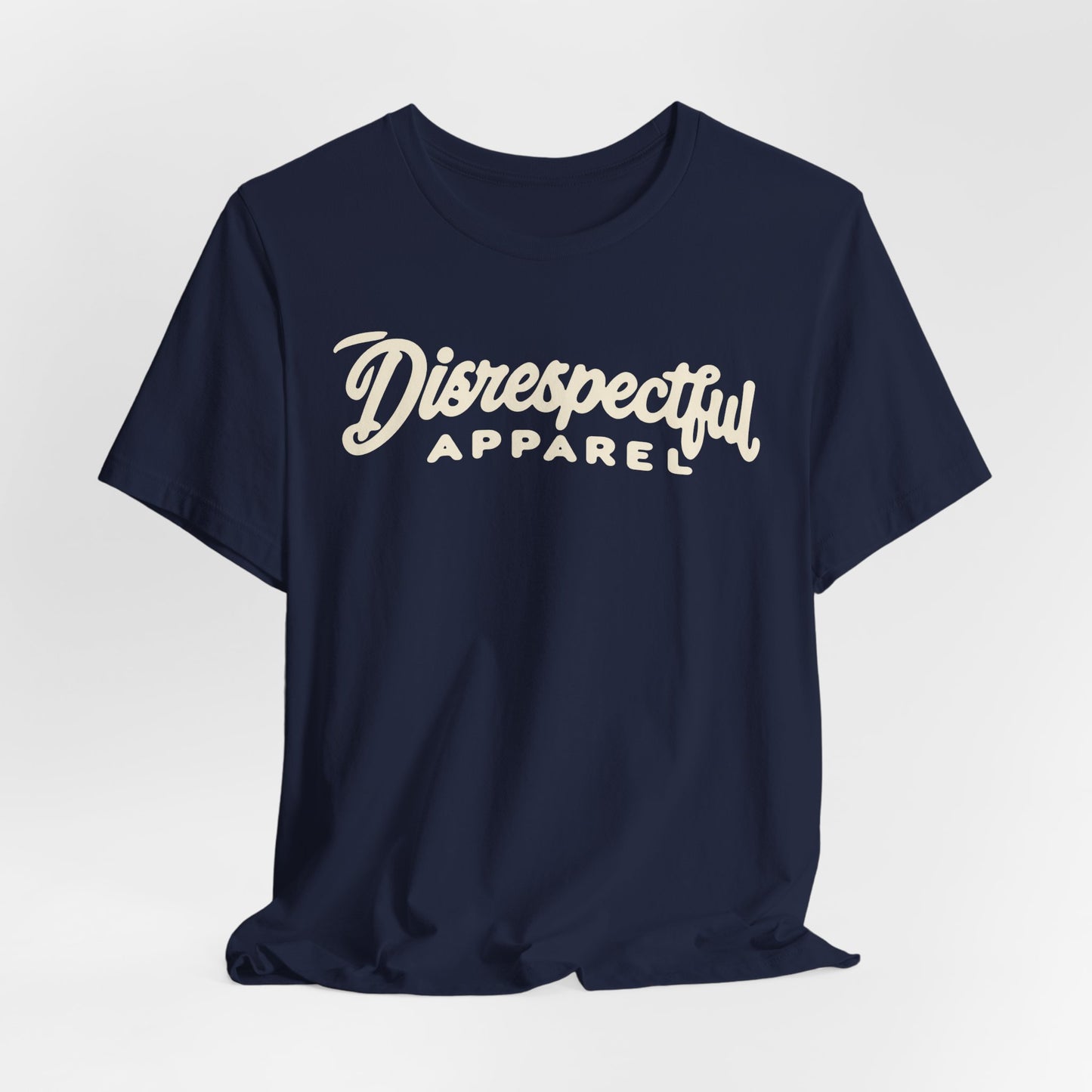 Disrespectful Apparel Script Logo Tee — Casual Graphic T-Shirt