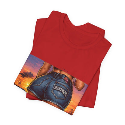 Sunset Denim — Retro Pin-Up Graphic Tee