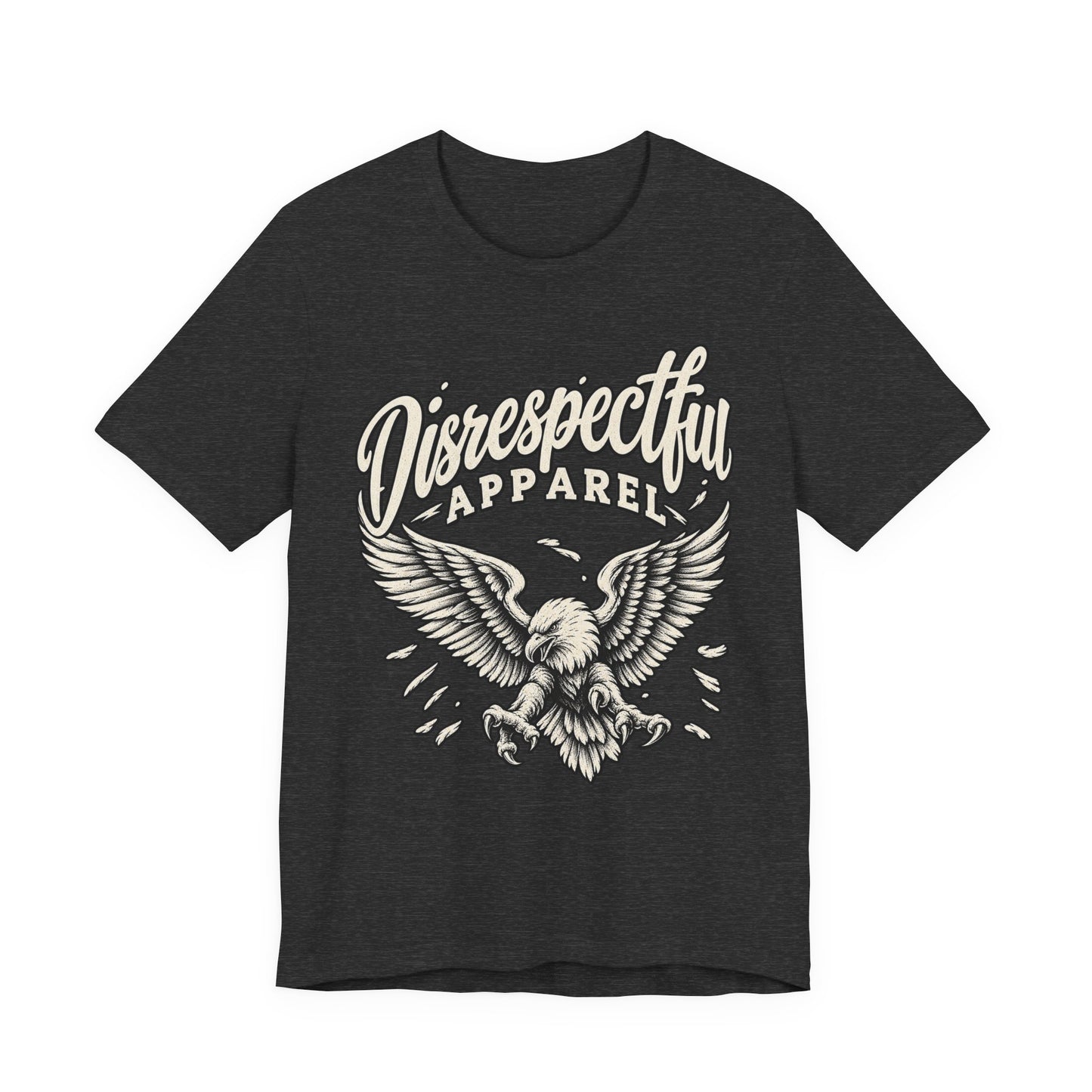 Disrespectful Apparel Eagle Graphic Tee — Vintage Script Logo T-Shirt