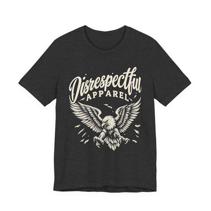 Disrespectful Apparel Eagle Graphic Tee — Vintage Script Logo T-Shirt