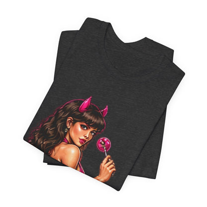 Devil Girl Lollipop — Pin-Up Graphic Tee