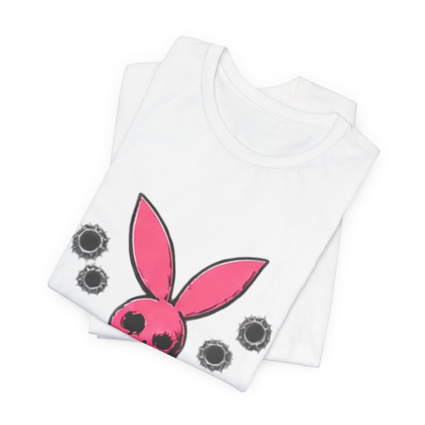Skull Bunny Tee — Pink Graphic Tee