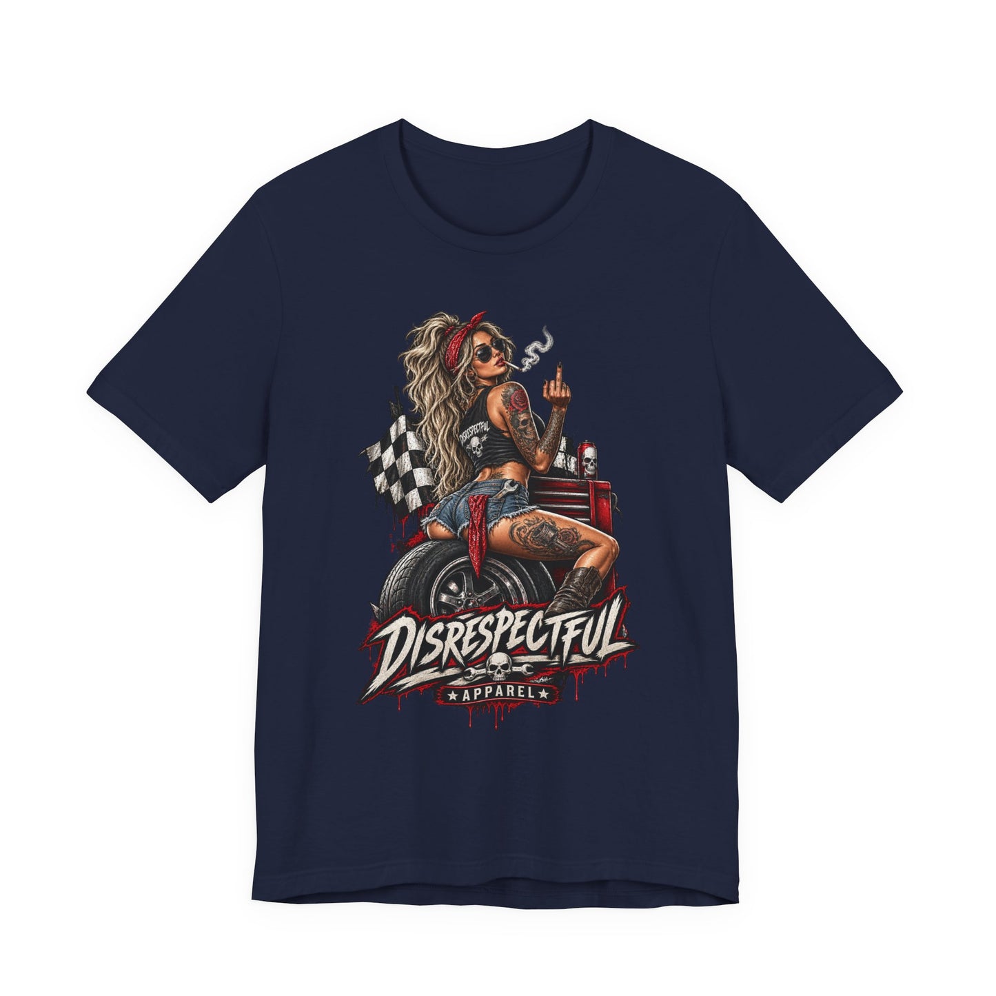 Disrespectful Apparel Biker Girl Graphic Tee