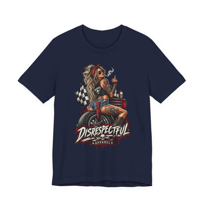 Disrespectful Apparel Biker Girl Graphic Tee
