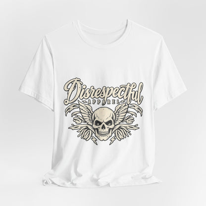 Disrespectful Apparel Skull Tee - Vintage Winged Skull Graphic Shirt