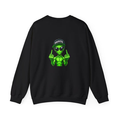 Disrespectful Alien — Back-Print Graphic Crewneck