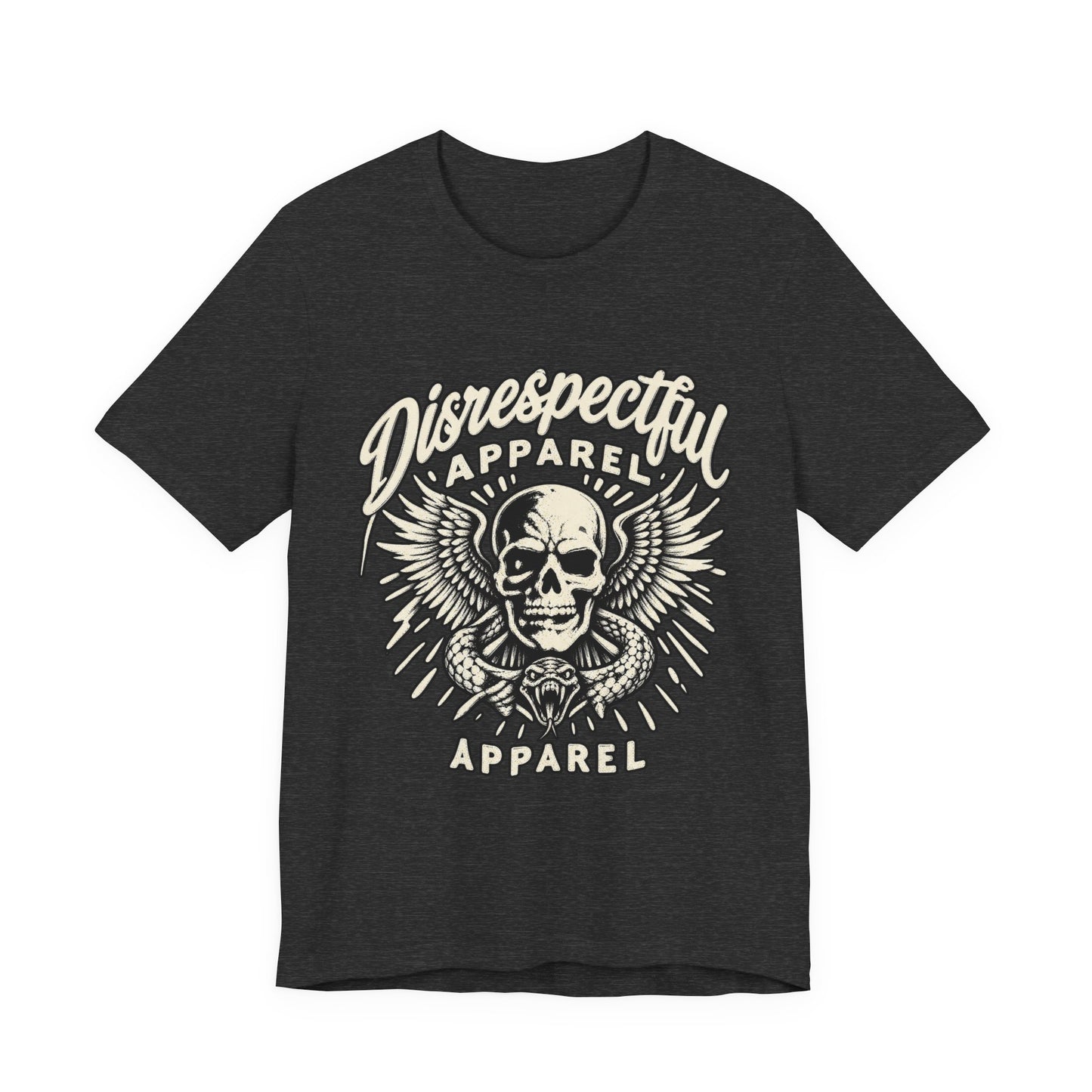 Skull & Wings Tee — "Disrespectful Apparel" Graphic T‑Shirt