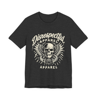Skull & Wings Tee — "Disrespectful Apparel" Graphic T‑Shirt