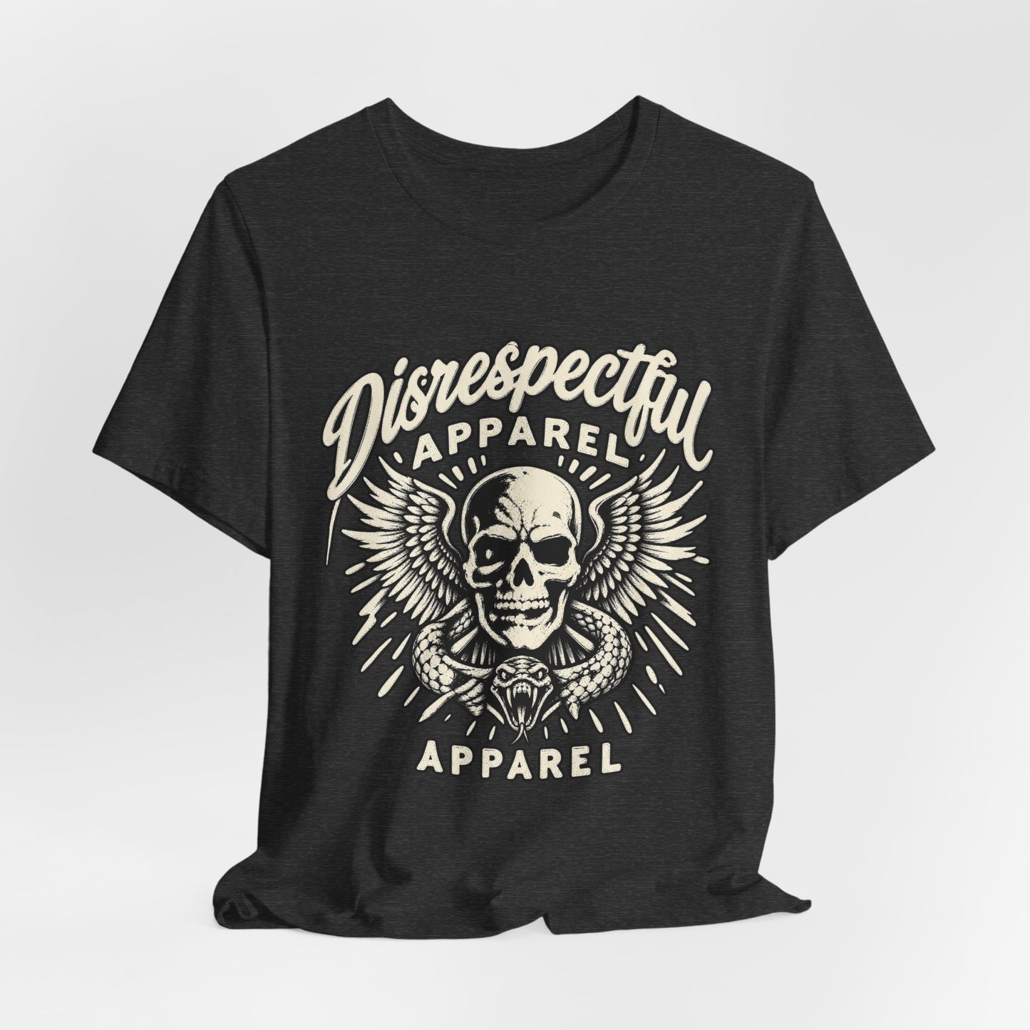 Skull & Wings Tee — "Disrespectful Apparel" Graphic T‑Shirt