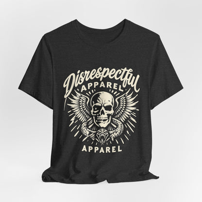 Skull & Wings Tee — "Disrespectful Apparel" Graphic T‑Shirt