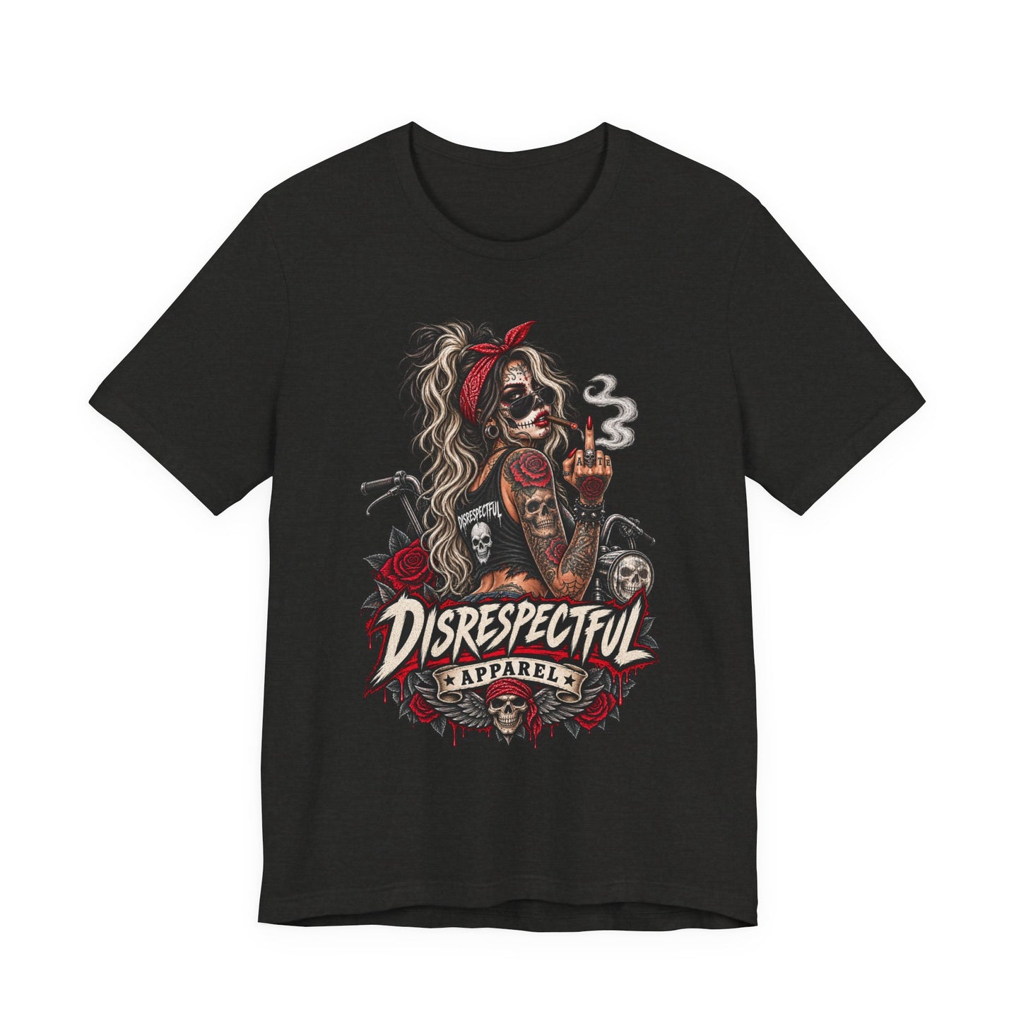 Disrespectful Apparel Skull Pin-Up Tee