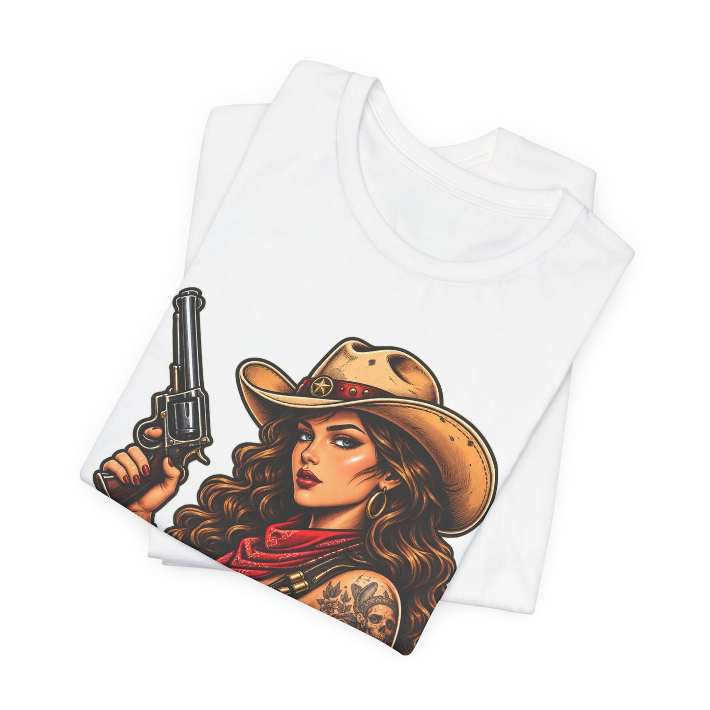 Cowgirl Graphic Tee - "I'm Your Huckleberry" Retro Western Tee